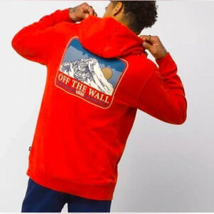 VANS Hoodie High Climb Fleece Graphic Sweatshirt Medium NWT